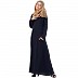 Casual zipper abaya-blue